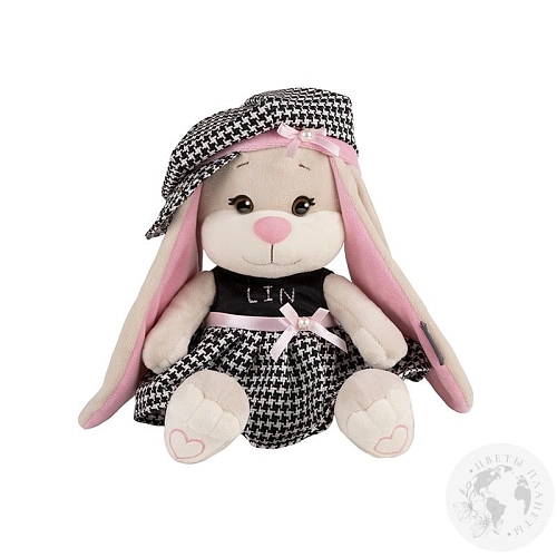 Мягкая игрушка "Зайка в клетчатом платьице и шапочке", 20 см в коробке Мягкая игрушка "Зайка в клетчатом платьице и шапочке", 20 см в коробке в магазине Праздничный маркет