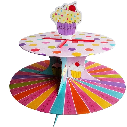 Стойка для кексов 2 яруса "Сладкий Праздник" Стойка для кексов 2 яруса "Сладкий Праздник" в магазине Праздничный маркет