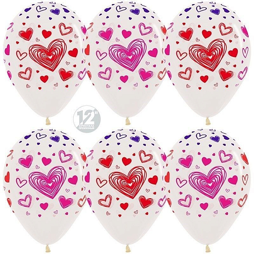 Воздушный шар Множество сердец Воздушный шар Множество сердец в магазине Праздничный маркет