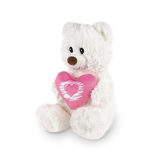 Мягкая игрушка "Мишка белый с сердцем", 23 см Мягкая игрушка "Мишка белый с сердцем", 23 см в магазине Праздничный маркет
