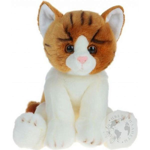 Мягкая игрушка "Рыжий полосатый котик", 30 см Мягкая игрушка "Рыжий полосатый котик", 30 см в магазине Праздничный маркет