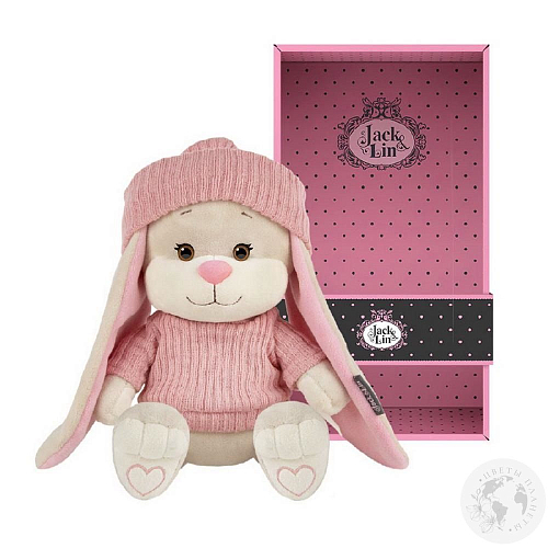 Мягкая игрушка "Зайка в Вязаном Платьице и Шапочке" 20 см, в коробке Мягкая игрушка "Зайка в Вязаном Платьице и Шапочке" 20 см, в коробке в магазине Праздничный маркет