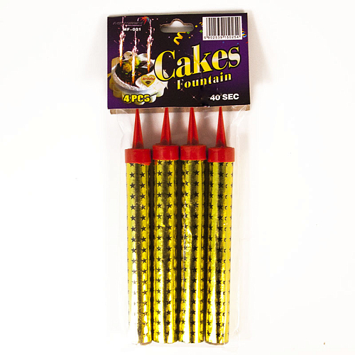 Свеча-Фонтан для торта 17,5см 60 сек 4 шт Свеча-Фонтан для торта 17,5см 60 сек 4 шт в магазине Праздничный маркет