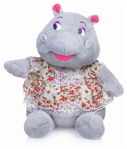 Мягкая игрушка Бегемотик Шура в платьице, 23 см Мягкая игрушка Бегемотик Шура в платьице, 23 см в магазине Праздничный маркет
