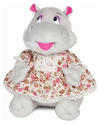 Мягкая игрушка Бегемотик Шура в платьице, 23 см Мягкая игрушка Бегемотик Шура в платьице, 23 см в магазине Праздничный маркет